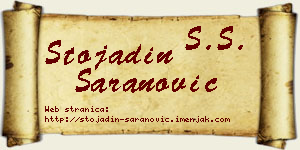 Stojadin Šaranović vizit kartica